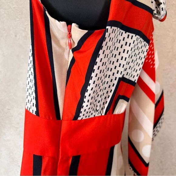 Eliza J Scarf Print Crepe de Chine Fit & Flare Sleeveless Maxi Dress - Picture 5 of 16